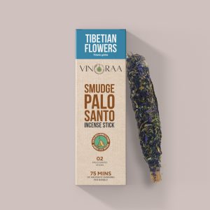 Tibetan Flowers coated Palo Santo