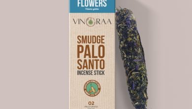Palo Santo coated with Tibetan Flowers